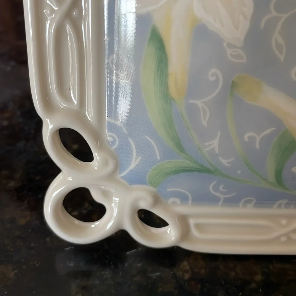 Lenox Sentiment Lily Porcelain Picture Frame 12 x 10 Holds 5 X 7 Photo - Picture 5 of 5
